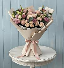 Букет цветов из:  Розы и Лизиантусы в Ваулово