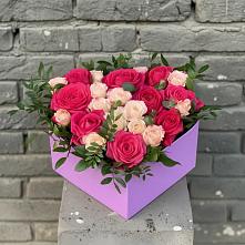 Цветочная композиция из Розы в коробке в Ваулово