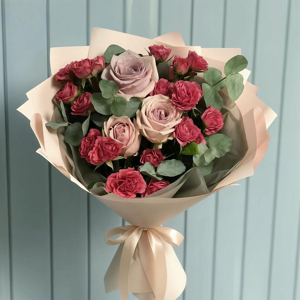 Букет цветов из: Гвоздики и Розы в Ваулово
