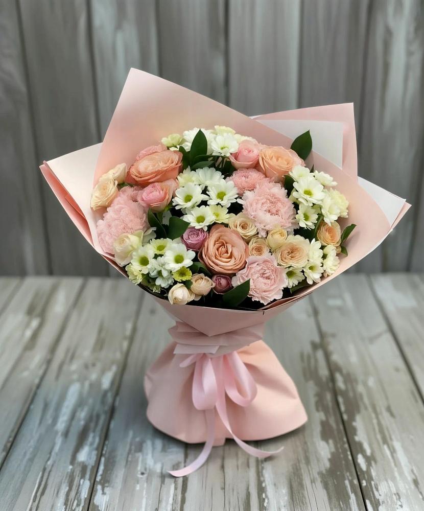 Букет цветов из: Гвоздики, Розы и Хризантемы в Ваулово