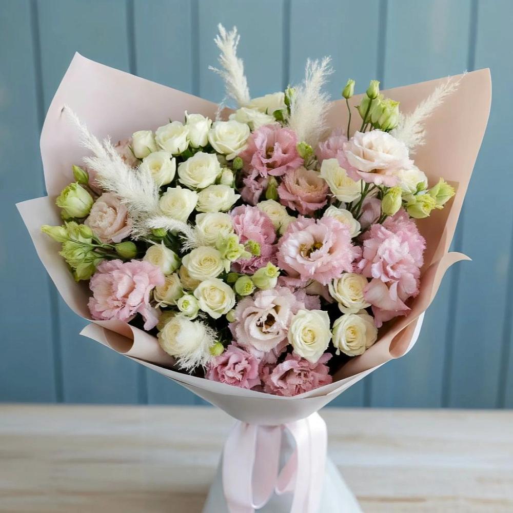 Букет цветов из: Альстромерии и Розы в Ваулово