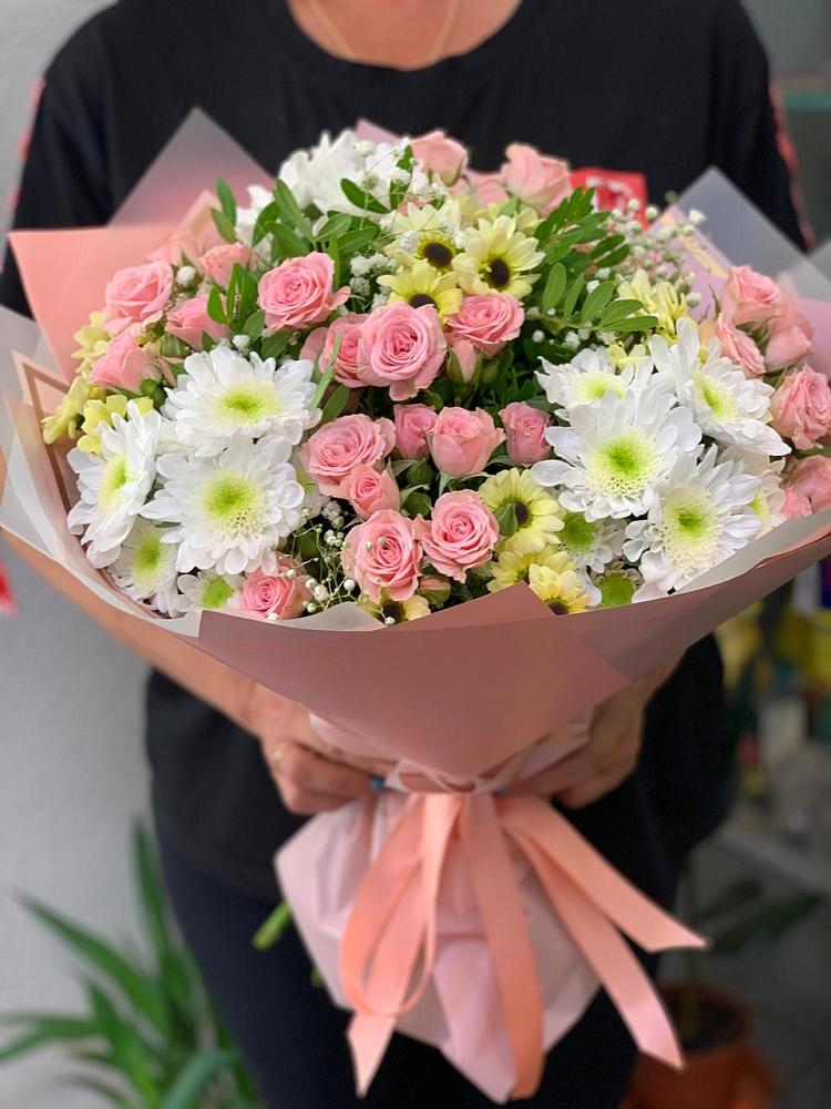 Букет цветов из: Розы и Хризантемы в Ваулово