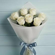 Букет 7 Белых роз Эдлесс Лав в Ваулово