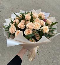 Букет Кремовые розы Латте в Ваулово
