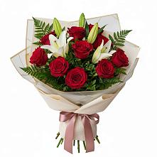 Букет цветов из:  Лилии и Розы в Ваулово