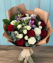 Букет цветов из:  Розы и Альстромерии #REPLACE_PRED# Ваулово