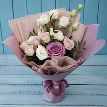 Букет цветов из:  Розы и Лизиантусы в Ваулово