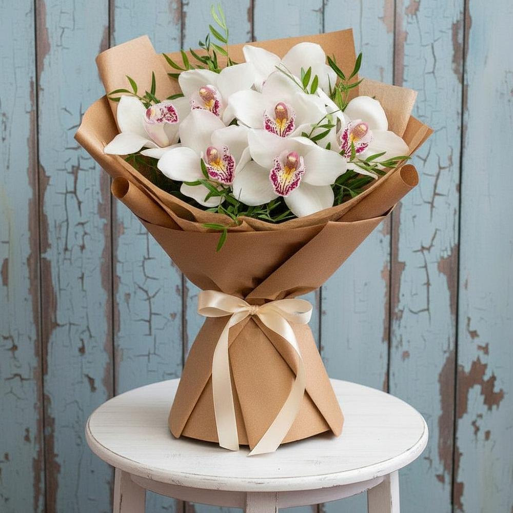 Букет цветов из: Орхидеи и Розы в Ваулово