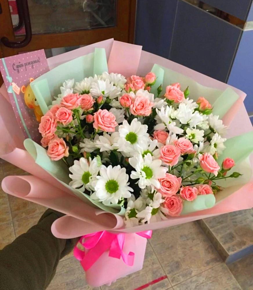 Букет цветов из: Розы и Хризантемы в Ваулово