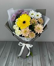Букет цветов из:  Розы, Герберы и Хризантемы в Ваулово