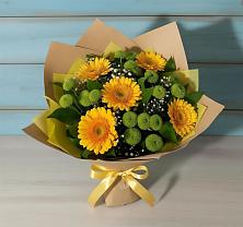 Букет цветов из:  Герберы и Хризантемы #REPLACE_PRED# Ваулово