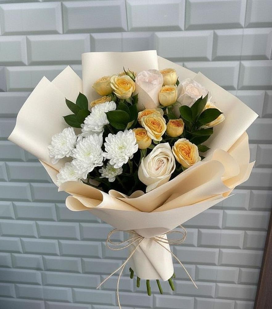 Букет цветов из: Розы и Хризантемы в Ваулово
