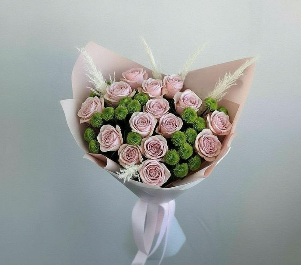 Букет цветов из: Розы и Хризантемы в Ваулово