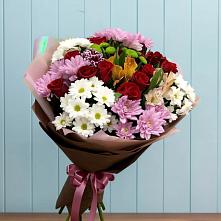 Букет цветов из:  Розы, Хризантемы и Альстромерии в Ваулово