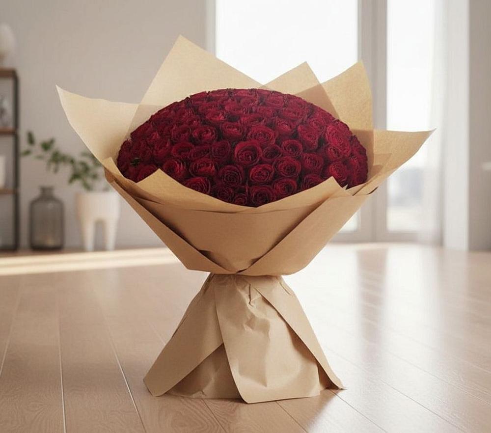 Букет 101 Красная роза в Ваулово