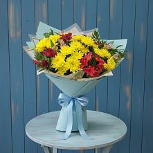 Букет цветов из:  Альстромерии и Хризантемы в Ваулово